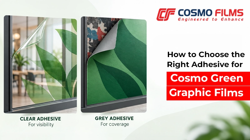 Cosmo’s Green Graphic Films – What Type of Adhesive to Choose & When